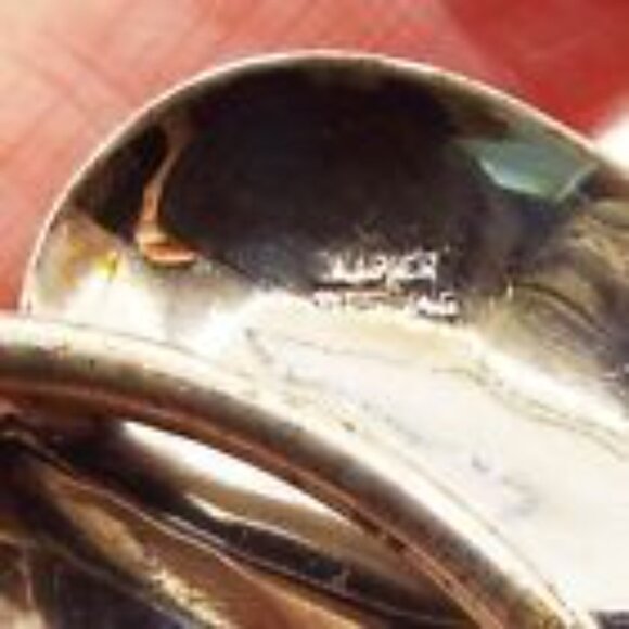 NAPIER ANTIQUE 1940S DECO STERLING PHILODENDRON LEAVES LARGE BROOCH PIN 13 - Picture 4 of 6